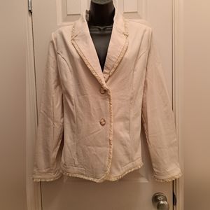 SHEIN - Women's Size: Large - Cream & Gold Jacket